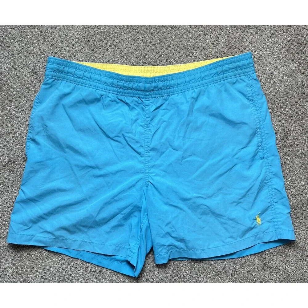 Polo Ralph‎ Lauren Men's Swim Trunks Shorts With Liner Size Medium/M Blue
